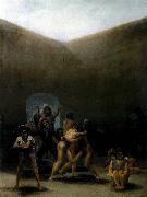 Francisco de goya y Lucientes The Yard of a Madhouse oil painting